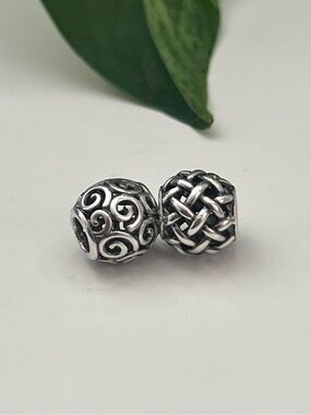 Pair of Authentic Pandora Openwork Charms, Like New!